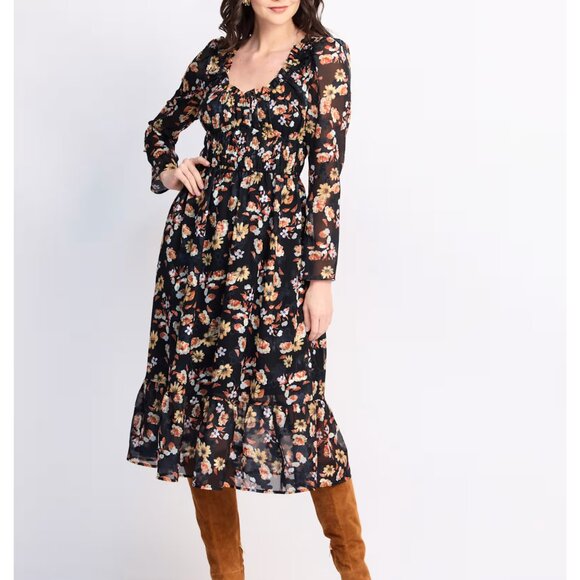 DIZZY LIZZY Long Sleeve Midi Dress Size S NEW WITH TAG! - Picture 1 of 7